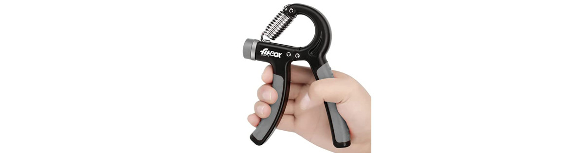 Adjustable Black/Gray Hand Grip (10kg - 40kg) Finger Excerciser, Hand  Gripper