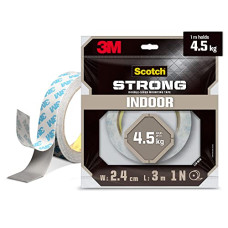Deals and Offers on - Scotch Double Sided Tape by 3M (1m holds 4.5Kgs) For indoor hanging applications (Photo frames, Mirrors, Key Holders, Car Interiors, Extension Boards, Wall decoration, etc)(L: 3m, W: 24mm), White Deals, Discounts & Offers on - Scotch Double Sided Tape by 3M (1m holds 4.5Kgs) For indoor hanging applications (Photo frames, Mirrors, Key Holders, Car Interiors, Extension Boards, Wall decoration, etc)(L: 3m, W: 24mm), White