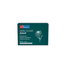 Deals and Offers on - Dr Batra's Skin Clear Soap, Enriched with Berberies Aquifolium, Tea Tree Oil & Echinacea, relief from itching, scaling, burning, redness and irritation (75g) Deals, Discounts & Offers on - Dr Batra's Skin Clear Soap, Enriched with Berberies Aquifolium, Tea Tree Oil & Echinacea, relief from itching, scaling, burning, redness and irritation (75g)