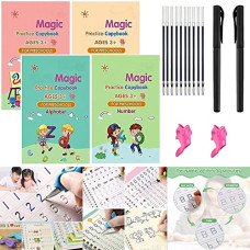 Deals and Offers on Stationery - Storio Sank Magic Practice Copybook, (4 Book + 10 Refill+ 2 Pen +2 Grip) Number Tracing Book Deals, Discounts & Offers on Stationery - Storio Sank Magic Practice Copybook, (4 Book + 10 Refill+ 2 Pen +2 Grip) Number Tracing Book