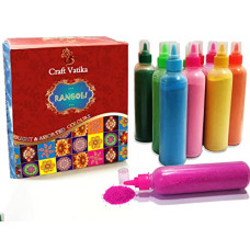 Deals and Offers on - CraftVatika 12 Rangoli Colour Powder Tube Kit Diwali Decoration Items Bottles Tool Floor Art Rang Deals, Discounts & Offers on - CraftVatika 12 Rangoli Colour Powder Tube Kit Diwali Decoration Items Bottles Tool Floor Art Rang