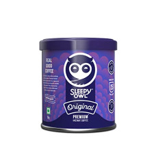 Deals and Offers on - Sleepy Owl 50gm Original Premium Instant Coffee | 100% Arabica | Makes 25 Cups | Strong & Delicious Coffee | Rich & Smooth Aroma | Make Caf Style Hot or Cold Coffee, Cappuccino, Espresso, Latte at Home Deals, Discounts & Offers on - Sleepy Owl 50gm Original Premium Instant Coffee | 100% Arabica | Makes 25 Cups | Strong & Delicious Coffee | Rich & Smooth Aroma | Make Caf Style Hot or Cold Coffee, Cappuccino, Espresso, Latte at Home