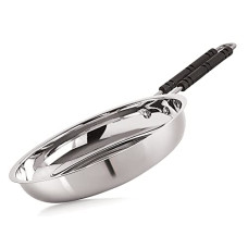Deals, Discounts & Offers on Cookware - NIRLON Stainless Steel Sandwich Bottom Induction & Gas Compatible Fry Pan/Saute Pan/Frying Pan, Silver, 22cm (1.4 litres)