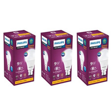 Deals and Offers on - Philips 9-Watts B22 LED Warm White LED Bulb, Pack of 3, (Ace Saver) Deals, Discounts & Offers on - Philips 9-Watts B22 LED Warm White LED Bulb, Pack of 3, (Ace Saver)
