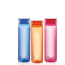 Deals and Offers on - Cello H2O Plastic Bottle , 1 L, Set of 3, Colour May Vary, Multicolour Deals, Discounts & Offers on - Cello H2O Plastic Bottle , 1 L, Set of 3, Colour May Vary, Multicolour