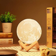 Deals and Offers on - 3D Moon Lamp 7 Colour 15 cm Changeable Sensor Moon Night Lamp for Bedroom, Touch Lamp, Moonlight Lamp with Stand & USB Deals, Discounts & Offers on - 3D Moon Lamp 7 Colour 15 cm Changeable Sensor Moon Night Lamp for Bedroom, Touch Lamp, Moonlight Lamp with Stand & USB