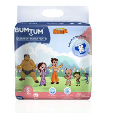 Deals, Discounts & Offers on Baby Care - Bumtum Chota Bheem Small Baby Diaper Pants, 78 Count, Leakage Protection Infused With Aloe Vera, Cottony Soft High Absorb Technology (Pack of 1)