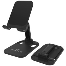 Deals, Discounts & Offers on Mobile Accessories - Amkette Ergo Desk Phone Holder, Foldable Mobile Stand with Height Adjustable Design and Anti-Slip Silicone Grips