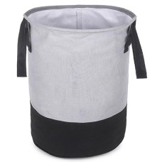 Deals and Offers on - GLUN Round Shape Foldable Laundry Bag Capacity of 45 Ltr, Non Woven Toys and Cloth Bag, Grey and Black Combination Pack of 1 Deals, Discounts & Offers on - GLUN Round Shape Foldable Laundry Bag Capacity of 45 Ltr, Non Woven Toys and Cloth Bag, Grey and Black Combination Pack of 1
