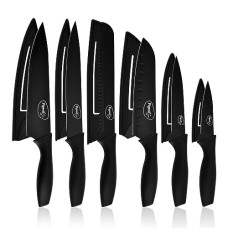 Deals and Offers on - Pigeon by Stovekraft Edge Carbon Knife Set 6 Pcs (Black) Deals, Discounts & Offers on - Pigeon by Stovekraft Edge Carbon Knife Set 6 Pcs (Black)