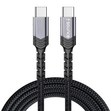 Deals and Offers on - Sounce Type C to Type C 3A (60W) Fast Charging Braided Cable Deals, Discounts & Offers on - Sounce Type C to Type C 3A (60W) Fast Charging Braided Cable