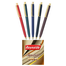Deals, Discounts & Offers on Electronics - Reynolds JETTER GOLD 5CT BLUE | Ball Point Pen for Gift | Professional Ball Pens with Superior Writing Experience | Ball Pens