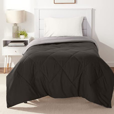 Deals, Discounts & Offers on  - Amazon Basics Reversible Microfiber Comforter - Single Large, Black, Pack of 1