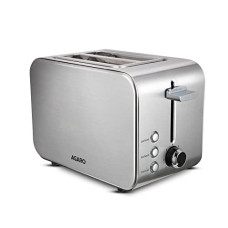Deals, Discounts & Offers on  - AGARO GRAND 2 Slice Stainless Steel Pop Up Toaster, With Cancel, Reheat And Defrost Functions, Variable Heat Settings, Removable Crumb Tray,Bread Breakfast, 850 Watts