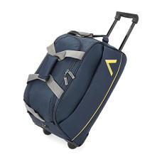 Deals, Discounts & Offers on Beauty Care - Aristocrat Cadet Polyester 52 Cms Wheel Travel Duffle Bag (Blue)