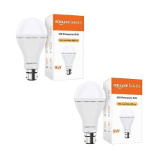 Deals and Offers on - amazon basics - Rechargeable 9W LED Emergency Inverter Bulb, Cool White (Base B22, Pack of 2) Deals, Discounts & Offers on - amazon basics - Rechargeable 9W LED Emergency Inverter Bulb, Cool White (Base B22, Pack of 2)