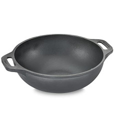 Deals, Discounts & Offers on Cookware - Prestige Cast Iron Kadai(26cm)|Even Heat Distribution|Scratch Resistant|Compatible with Gas & Induction|Retains Heat