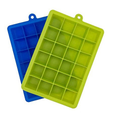 Deals, Discounts & Offers on  - Clazkit Silicone Ice Cube Trays 2 Pack - 24 Cavity Per Ice Tray [Multicolor]
