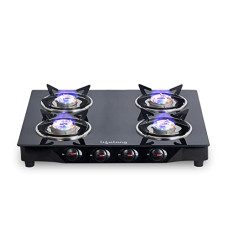 Deals and Offers on - Lifelong LLGS30 Manual Ignition High Efficiency 4 Burner Gas Stove with Toughened Glass Top, ISI Certified, For LPG Use (1 Year Warranty, Doorstep Service, Black) Deals, Discounts & Offers on - Lifelong LLGS30 Manual Ignition High Efficiency 4 Burner Gas Stove with Toughened Glass Top, ISI Certified, For LPG Use (1 Year Warranty, Doorstep Service, Black)