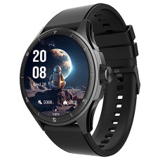 Deals, Discounts & Offers on  - beatXP Vega Neo 1.43 AMOLED bluetooth Calling Smartwatch with 466*466 Pixel, 60 Hz refresh rate, 500 Nits, always on display, Health tracking, 100+ sports modes (Black Strap, 1.43)
