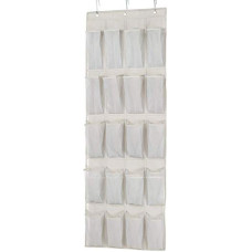 Deals and Offers on - amazon basics 20 Pair Over-the-Door Shoe Organizer,White, Mesh fabric Deals, Discounts & Offers on - amazon basics 20 Pair Over-the-Door Shoe Organizer,White, Mesh fabric