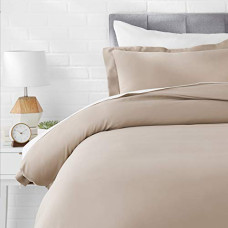 Deals and Offers on - Amazon Basics Microfiber Comforter Cover Set With Pillow Cover - Single (66X90-Inch, Taupe, 2-Piece, Duvet Cover, Pillowcase) Deals, Discounts & Offers on - Amazon Basics Microfiber Comforter Cover Set With Pillow Cover - Single (66X90-Inch, Taupe, 2-Piece, Duvet Cover, Pillowcase)