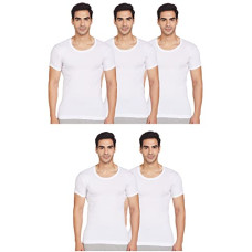 Deals, Discounts & Offers on Men - Coblue by Rupa Men's Solid Half Sleeves Basics Vest (Pack of 5)