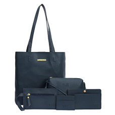 Deals and Offers on - Bagsy Malone Women's Vegan Leather Stylish Tote Bag Pack of 5 | Ladies Purse Handbag Deals, Discounts & Offers on - Bagsy Malone Women's Vegan Leather Stylish Tote Bag Pack of 5 | Ladies Purse Handbag