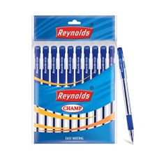 Deals and Offers on Electronics - Reynolds CHAMP BP 10 CT BAG - BLUE | Ball Point Pen Set With Comfortable Grip | Pens For Writing | School and Office Stationery | Pens For Students | 0.7 mm Tip Size Deals, Discounts & Offers on Electronics - Reynolds CHAMP BP 10 CT BAG - BLUE | Ball Point Pen Set With Comfortable Grip | Pens For Writing | School and Office Stationery | Pens For Students | 0.7 mm Tip Size