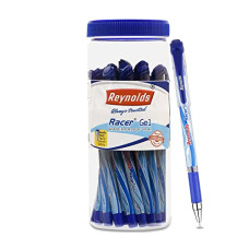 Deals and Offers on Electronics - Reynolds RACER GEL 20 CT JAR - BLUE | Gel Pen Set With Comfortable Grip | Pens For Writing | School and Office Stationery | Pens For Students | 0.5 mm Tip Size Deals, Discounts & Offers on Electronics - Reynolds RACER GEL 20 CT JAR - BLUE | Gel Pen Set With Comfortable Grip | Pens For Writing | School and Office Stationery | Pens For Students | 0.5 mm Tip Size