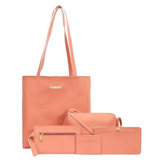 Deals, Discounts & Offers on  - Bagsy Malone Women's Vegan Leather Stylish Tote Bag Pack of 5 | Ladies Purse Handbag