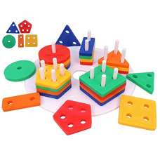 Deals and Offers on - HARRY & JAMES Learning Shape Geometric Blocks Stacker Shape Sorter Column Puzzle Stacking Set Creative Buildings Bricks & Blocks Learning Shape Deals, Discounts & Offers on - HARRY & JAMES Learning Shape Geometric Blocks Stacker Shape Sorter Column Puzzle Stacking Set Creative Buildings Bricks & Blocks Learning Shape