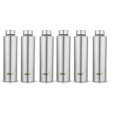 Deals, Discounts & Offers on  - VRIND Stainless Steel Water Bottle | Gym Bottle | Fridge Bottle 1 Litre (1000 ML) (Pack of 6)
