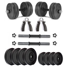 Deals and Offers on - FitBox Sports Dumbbells Combo Weight Plates & Hand Grips 20 Kg (2kg x 4 + 3kg x 4), Black Deals, Discounts & Offers on - FitBox Sports Dumbbells Combo Weight Plates & Hand Grips 20 Kg (2kg x 4 + 3kg x 4), Black