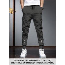 Deals, Discounts & Offers on  - [Size M] TRIPRMen Printed Black, Grey Track Pants