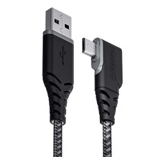 Deals, Discounts & Offers on  - Ambrane Micro USB Cable, 3A Fast Charging, L Shape for Easy Holding, 480mbps Data Transmission, Tangle-free, Unbreakable Braided