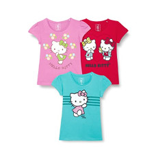Deals and Offers on - Hello Kitty By Kidsville Girl's Regular fit T-Shirt Deals, Discounts & Offers on - Hello Kitty By Kidsville Girl's Regular fit T-Shirt