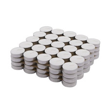 Deals, Discounts & Offers on  - Amazon Brand - Solimo Wax Tealight Candles, 3-Hour Burn Time, Smokeless, No Residue (Set of 100, Unscented)