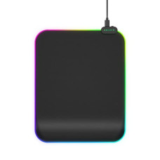 Deals, Discounts & Offers on  - Archer Tech Lab Quiver 200 Gaming Mousepad, 15 RGB Modes, Wrist Rest Hard Mousepad, Soft Memory Foam to Relief Wrist Pain, Natural Rubber Anti Skid Base, Water-Resistant, Plug & Play