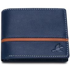 Deals, Discounts & Offers on  - HORNBULL Denial Navy Leather Wallet