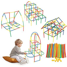 Deals and Offers on - Air Couch DIY Colorful Pipe Straw Stick Building Block Educational Assembly Toy For Kids 3+ Years (90 Pieces, Multicolour) Deals, Discounts & Offers on - Air Couch DIY Colorful Pipe Straw Stick Building Block Educational Assembly Toy For Kids 3+ Years (90 Pieces, Multicolour)