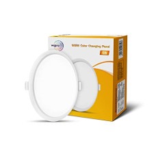 Deals and Offers on - Wipro Garnet 6W Wave CCT Round Panel | Colour Changing Panel | Warm White, Neutral White, Cool White | Slim Border & Sleek Design | Recessed Downlighter Deals, Discounts & Offers on - Wipro Garnet 6W Wave CCT Round Panel | Colour Changing Panel | Warm White, Neutral White, Cool White | Slim Border & Sleek Design | Recessed Downlighter