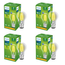 Deals, Discounts & Offers on  - PHILIPS Full Glow 9-watt B22 Clear LED Bulb | Warm White, Pack of 4