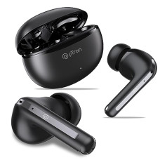 Deals, Discounts & Offers on Headphones - pTron Newly Launched Zenbuds Evo X1 in-Ear TWS Earbuds,Quad Mic Trutalk Enc Calls,60Hrs Playtime,Movie/Music Modes,13Mm Drivers,Bt5.3 Headphone,Fast Typec Charging&Ipx5 Water-Resistant,Black,Wireless