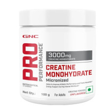 Deals and Offers on - GNC Pro Performance Creatine Monohydrate | 100 gm | 33 Servings | Boosts Athletic Performance | Micronized & Instantized | Fuels Muscles | Provides Energy Support Deals, Discounts & Offers on - GNC Pro Performance Creatine Monohydrate | 100 gm | 33 Servings | Boosts Athletic Performance | Micronized & Instantized | Fuels Muscles | Provides Energy Support