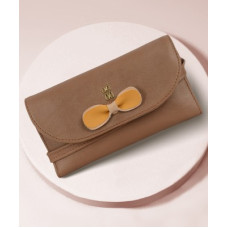 Deals, Discounts & Offers on  - BaggitWomen Casual Tan Artificial Leather Wallet(6 Card Slots)