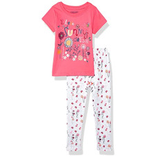 Deals, Discounts & Offers on  - CHEROKEE KIDS Girl's Cherokee Half Sleeve Regular FIT Coordinates Pajama Set (CCJGCOT20030ASO_Assorted_3-4 Years)