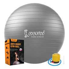 Deals and Offers on - Cockatoo Anti-Burst Gym Ball (55 Cm to 95 Cm) with Foot Pump, Exercise Ball Deals, Discounts & Offers on - Cockatoo Anti-Burst Gym Ball (55 Cm to 95 Cm) with Foot Pump, Exercise Ball