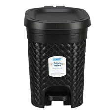 Deals and Offers on - Kolorr Stitch 7L Plastic Pedal Modern Design Waste Bin (Black) Deals, Discounts & Offers on - Kolorr Stitch 7L Plastic Pedal Modern Design Waste Bin (Black)