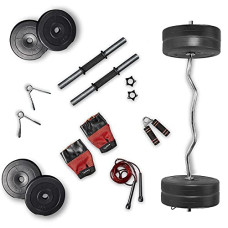 Deals and Offers on - Lifelong PVC Home Gym Set 10Kg Plate 3Feet Curl Rod and Dumbbells Rods with Gym Accessories, Black Deals, Discounts & Offers on - Lifelong PVC Home Gym Set 10Kg Plate 3Feet Curl Rod and Dumbbells Rods with Gym Accessories, Black
